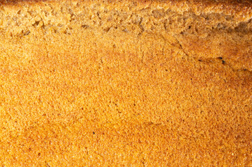 Texture of the loaf of bread close-up