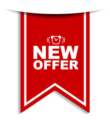 Fototapeta premium red vector illustration banner new offer