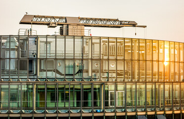 modern office building with reflections