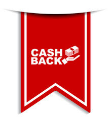 red vector illustration banner cash back