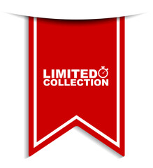 red vector illustration banner limited colection