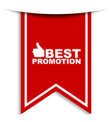 red vector illustration banner best promotion