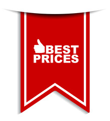 red vector illustration banner best prices
