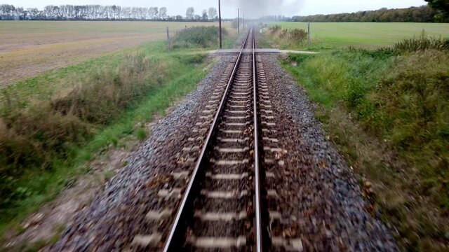 Gleis der Schmalspurbahn