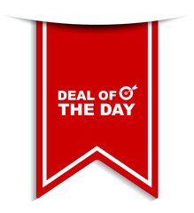 red vector illustration banner deal of the day
