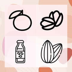 Simple set of uptake related lineal icons