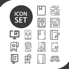 Simple set of published related lineal icons.