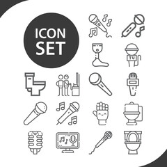 Simple set of invalid related lineal icons.