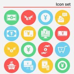 16 pack of sen  filled web icons set