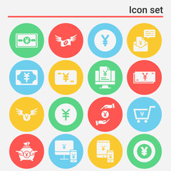 16 pack of sen  filled web icons set © Nana
