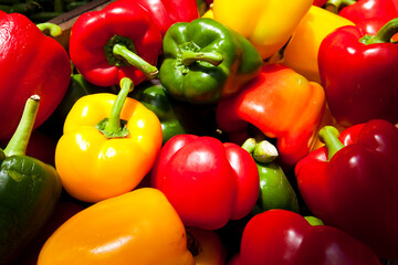 Close up of bell peppers