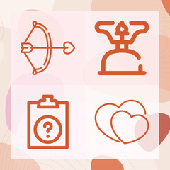 Simple set of pump related lineal icons