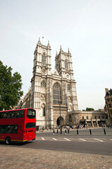 Fototapeta na wymiar Westminster Abbey and Blue Sky