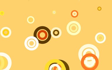 Light Orange vector template with circles.