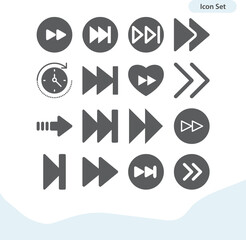 Simple set of basketball player related filled icons.