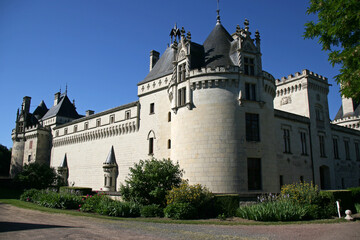 Fototapeta na wymiar medieval and renaissance castle (brezé) in france