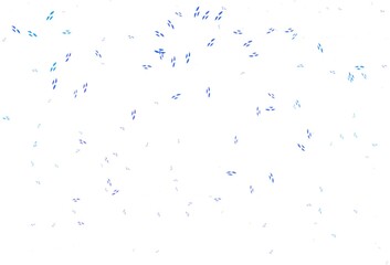 Light Pink, Blue vector doodle pattern with leaves.