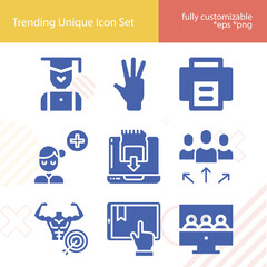 Plakat Simple set of technology related filled icons.