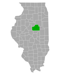Karte von McLean in Illinois