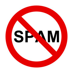 SPAM  und Verbotsschild