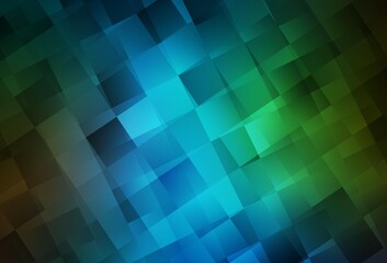 Obraz premium Dark Blue, Green vector pattern in square style.