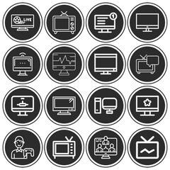 16 pack of definition  lineal web icons set
