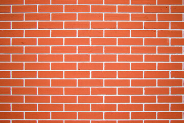 Brick wall background and texture close-up, red color