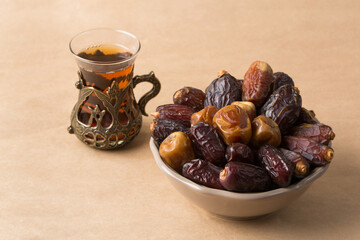 Dried dates fruits in studio