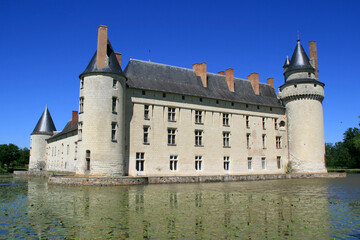 medieval castle (plessis-bourré) in écuillé in france