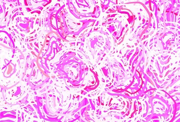 Light Purple, Pink vector backdrop with memphis shapes.