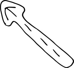 arrows, lines, guides, doodle, sketch, graphic vector illustration hand drawn. Elements on white background separately