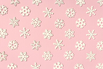 Winter background with snowflakes