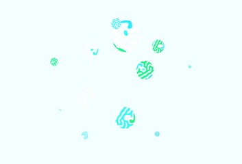 Light Blue, Green vector background with spots.