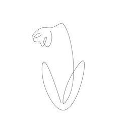 Flower icon on white background. Vector illustration