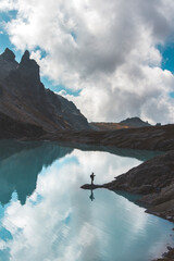 Relfets in a lake in the Pizol region of Switzerland