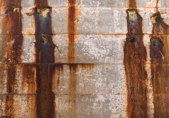 concrete wall of an old building