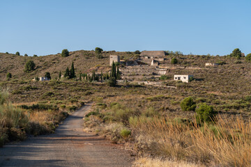 Ruined mining complex in southern Spain