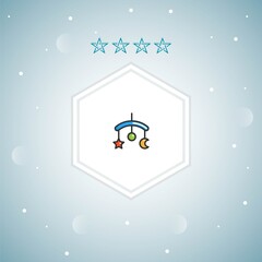 crib toy vector icons modern