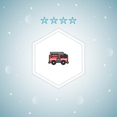 fire truck vector icons modern