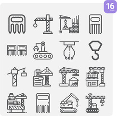 Obraz premium Simple set of stretch out related lineal icons.
