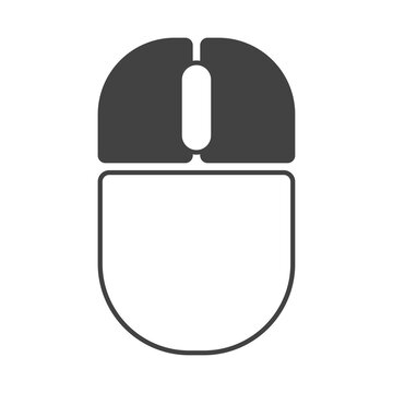recommend clip art: Computer mouse both button outline icon