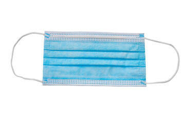 Medical mask from virus coronavirus isolated on white