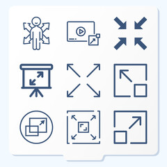 Simple set of 9 icons related to clear up