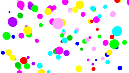 colorful confetti on white background