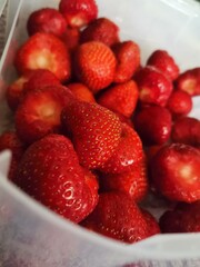 strawberries in a bowl
