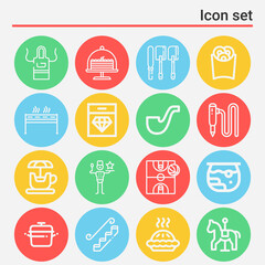 Fototapeta premium 16 pack of shades lineal web icons set