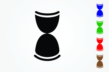 Sandglass logo on white background for time management