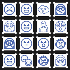 16 pack of wrath  lineal web icons set