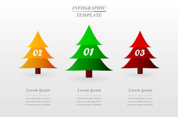 Fototapeta na wymiar Vector Christmas infographic report template.