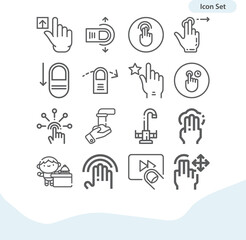 Simple set of lobby related lineal icons.